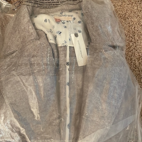 Anthropologie Pilcro Blazer Jacket New Easy Knit Natural Beige Size Medium NWT - Picture 9 of 10